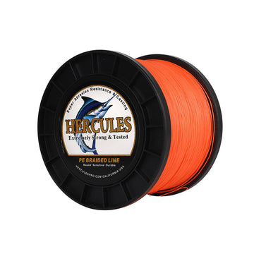 HERCULES 2000M 2187Yds Orange 10lb-250lb PE Braid Fishing Line 12 Strands HERCULES